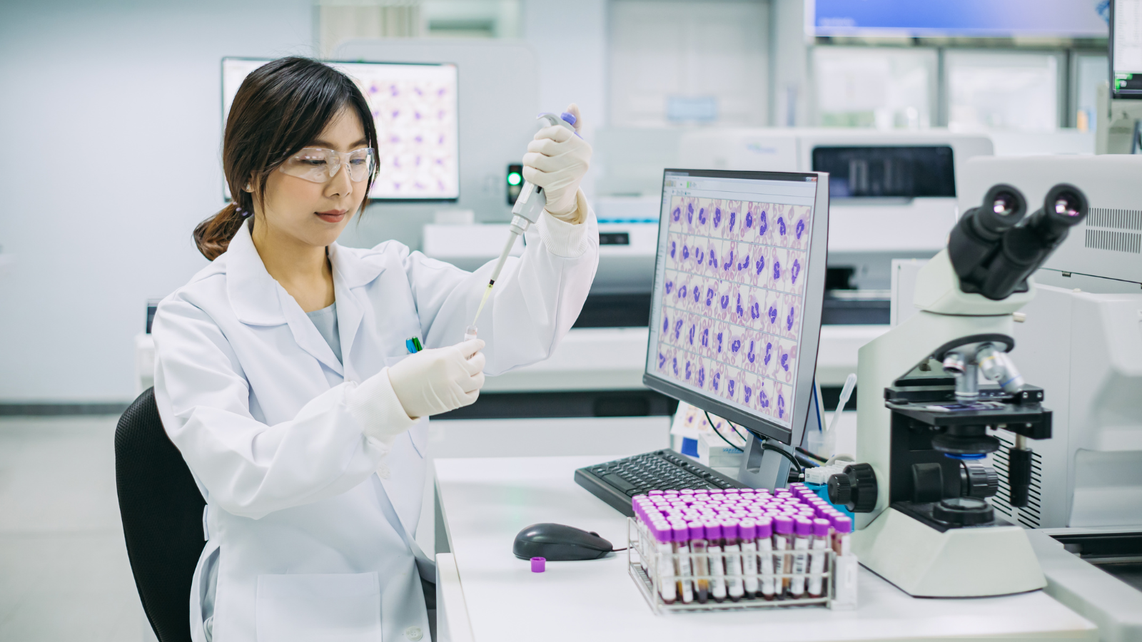 Asian Woman Scientist in Lab