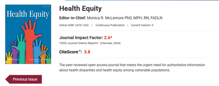 Health Equity Publication