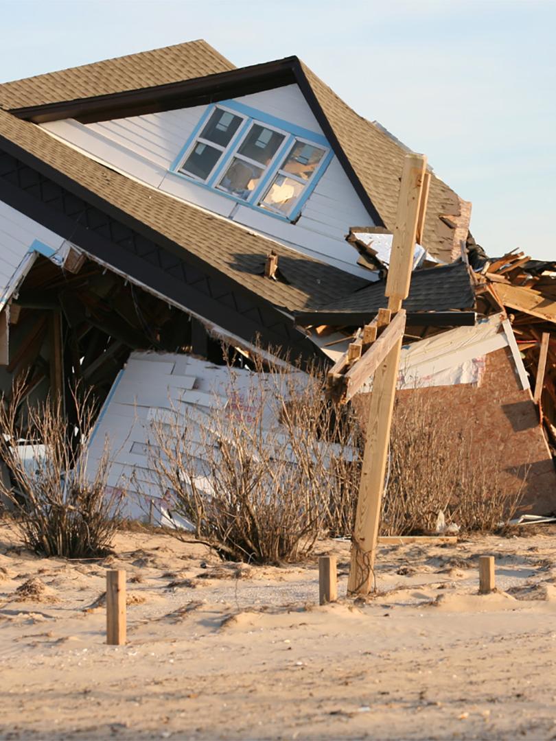 A home destroyed by a hurricane