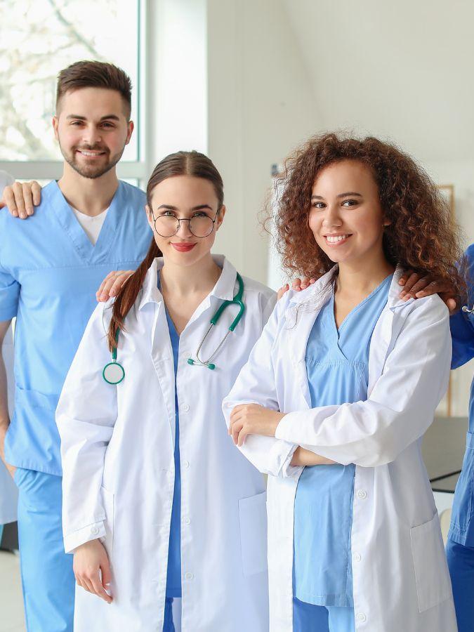 Diverse medical professionals