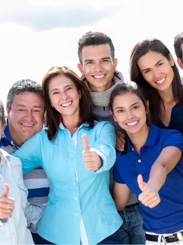 Group of diverse people standing together