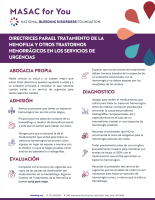 Directrices Para Tratamiento De La Hemofilia Y Otros Trastornos Hemorrágicos En Los Servicios De Urgencias