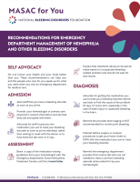 MASAC For You Recommendations for Emergency Department Management of Hemophilia and Other Bleeding Disorders