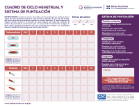 BYK Cuadro del ciclo menstrual y Sistema de puntuación